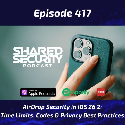 This episode explores the new privacy and security features in iOS 26.2's Airdrop, including the 10-minute time limit for the "everyone" setting and the introduction of one-time Airdrop codes, while providing recommendations for configuring settings to balance convenience with privacy protection.