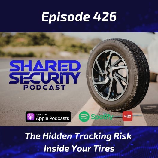 This episode explores how tire pressure monitoring systems (TPMS) in modern cars can be exploited to track vehicle movements due to unencrypted wireless signals that broadcast unique identifiers and driving data.